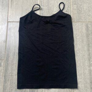Suzette Collection Seamless Stretch Camisole Tank Top Black, One Size (XS–M)
